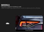 New red 12V RGB style full LED taillights and rear spoiler lights for SE LE sedans - red, green, and blue. - Image 4