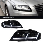 Factory direct sales of halogen xenon headlight upgrades to LED headlights, assemblies for 2016-2018 Audi A6 and C7 - Left + Right, 12-15