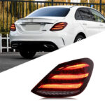 The all-new 2013-2019 Mercedes-Benz GLA W177 has been upgraded from the base model to the high-end model with red LED butterfly taillights - Red, Butterfly Full LED Taillight Assembly (Single Side). - Image 5