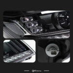LED headlight assembly with projection lens for Chevrolet Spark 2011-2014 models, LED DRL turn signal upgrade - single unit, halogen. - Image 4