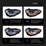 LED dual-color variable gold angel eye headlight assembly, suitable for BMW 3 Series E90 M5 style lightning headlights - original xenon headlights - Image 3