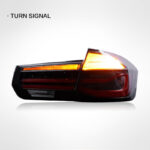 Suitable for retrofitting 3 Series F30 and F35 taillight assemblies with LED guide lights and red lens driving lights - brand new LED Taillight (Single Side), black - Image 3