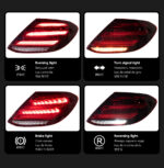 High-end LED daytime running lights, turn signals, and LED lenses for 2015-2019 Mercedes-Benz GLA headlight assemblies - Original halogen headlights. - Image 4