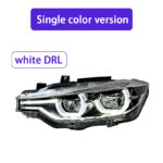 Suitable for 2013-2018 BMW 3 Series F30 dual-color spoon-shaped headlight assembly and LED turn signals - Original vehicle xenon/ dual-color, right rudder - Image 2