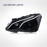 New red LED taillights, brake lights, and turn signals for Mercedes-Benz S-Class Coupe W217 model - LED taillights - black finish - single side. - Image 2
