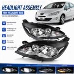 Upgraded LED taillights for Suzuki Swift 2005-2016 models, featuring dynamic sequential turn signals, brake lights, and reverse lights with smoke-colored lenses – plug and play - red + black.