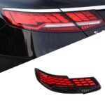 Suitable for 2009-2015 Mercedes-Benz E-Class W212 taillight assembly upgrade with red LED dragon scale sequential turn signals - red; 2013-2015 E-Class taillight assembly - single side.