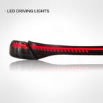 LED taillight assembly for Honda Fit GK5 (2014-2019 models) - Sequence: Turn signals, daytime running lights, rear lights - Black - Image 2