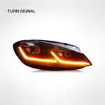 LED headlight assembly for Volkswagen Passat B7 2011-2016 models, DRL concealed design LED headlights, car styling - single unit. - Image 3