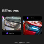 LED headlight assembly for Ford F150 2015-2017 models, 140W sequential turn signals, DRL dual LED projector plug and play - Cool White - Image 5