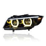 LED dual-color variable gold angel eye headlight assembly, suitable for BMW 3 Series E90 M5 style lightning headlights - original xenon headlights - Image 2