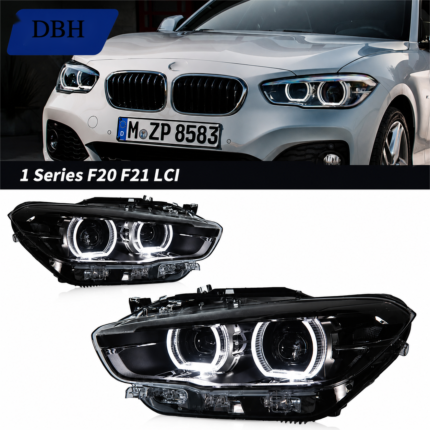 DBH Automotive Parts Tri-color Headlights for BMW 3 Series E90 Snake Eye Upgrade - Yellow, White, and Amber Assembly Headlights - Without AFS