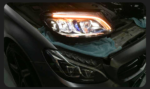 Headlight assembly upgrade for 2015-2021 Mercedes-Benz C-Class W205 Maybach models with LED projector daytime running lights - 2019-2021 - Image 4