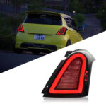 Taillight assembly for Alfa Romeo Giulia Stelvio 2016-2023 models, upgrade with new LED sequential turn signals and brake lights, plug and play - red, left.