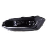 Taillight assembly compatible with Volkswagen Golf 7 MK7 2013-2017 models, upgraded with MK7.5 style LED sequential turn signals, dynamic animation, plug and play - Red. - Image 2