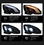 Upgraded LED headlights suitable for Mercedes-Benz Vito V260 W447 2014-2023, LED DRL sequential turn signals, projector lenses (left and right). - Image 3