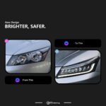 Honda Civic 10th Generation 2016-2021: Upgraded LED Headlights with New 12V Sequential Turn Signal (DRL) Headlights and Daytime Running Lights - Images (Left + Right) - Image 2