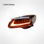 LED headlight assembly suitable for Toyota Reiz/Mark X 2005-2009 models, angel eye projector lens, HID xenon headlights, LED DRL - white. - Image 3