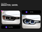 This is a modified dual-color LED projector headlight assembly suitable for BMW 3 Series F30, F35, and F31 models from 2012 to 2019. (2016-2019 Original LED) - Image 4