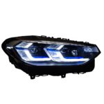 Suitable for 2012-2019 3 Series F30/F35 models, retrofitting to 2023 models with dual hook black base LED lens headlights, PC/ABS material, 12V, brand new - Factory halogen light source - Image 2