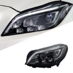 For..., ... 2007-2010 Mercedes-Benz C-Class W204 Maybach LED daytime running lights and headlight assembly modification 12V - white, 2007-2010 C-Class Maybach headlight - single unit
