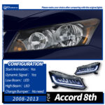 Honda Civic 10th Generation 2016-2021: Upgraded LED Headlights with New 12V Sequential Turn Signal (DRL) Headlights and Daytime Running Lights - Images (Left + Right) - Image 7