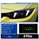 Suitable for 2013-2019 BMW F32 M4 headlight assemblies, spoon-shaped bi-color white and yellow LED DRL plug-and-play car lights - 10 pins - Image 7