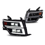 LED headlight assembly for Patrol Y61 2005-2022 models, with DRL and turn signal laser lenses, 12V automotive lighting - 55W. - Image 2