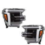 LED 12V 55W daytime running lights with dual lenses, retrofitted with sequential turn signals, compatible with 2015-2018 Ford Focus headlights - full LED - 4 high beams - 2 low beams - Image 6