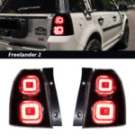 This upgrade includes LED headlight assemblies for the Land Rover Range Rover L405 (2013-2017), featuring matrix LED turn signals and sequential turn signals.