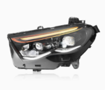 2015-2018 Mercedes-Benz AMG GT taillight assembly with red lenses, upgraded dynamic LED daytime running lights, sequential turn signals - a pair, refreshed from the old, smoked black style. - Image 2