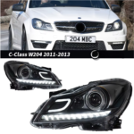 LED Dynamic Taillights for Mercedes-Benz GLK X204 2009-2012 Cars F34 Automotive Lighting Accessories - Red, Left + Right