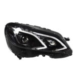 Suitable for 2006-2012 Mercedes-Benz S-Class W221, retrofitting with LED projection headlight assemblies, including daytime running lights and turn signals - yellow.