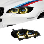 Matrix LED headlight assemblies for BMW 3 Series G20 and G28 models (2019-2022), dual-color DRL four-lamp low beam headlights, eight-lamp high beam headlights. - Image 7