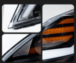 Latest model upgraded headlights with LED headlights, Dr. Chevrolet Cruze 2009-2016 high beam angel eye projector lens - left + right, white. - Image 5