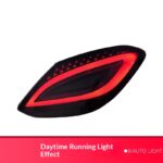 New 2020-2023 Mercedes-Benz GLA taillight assembly with high-end red LED daytime running lights, brake lights, and turn signals (12V). - Image 2