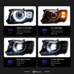 High-quality LED headlights for Nissan GT-R R35 2008-2023 models, dual LED projection lenses, plug-and-play DRL sequential turn signals - natural white, left/right. - Image 4