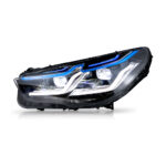 Custom-designed headlamp compatible with F30, F35, F32, F36, F80, F82, M3, and M4 series plug-and-play lenses, featuring a 7-color RGB chameleon effect. - Image 4