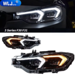 Taillight assembly for 4 Series F32/F36 and M4 F82 models, featuring new red LED DRLs and sequential turn signals - 4 Series CSL Tail Light, BMW 4 Series CSL Smoked Black Version (Single Side)