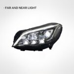 For..., ... 2007-2010 Mercedes-Benz C-Class W204 Maybach LED daytime running lights and headlight assembly modification 12V - white, 2007-2010 C-Class Maybach headlight - single unit - Image 4