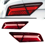 Factory direct sales of Audi A5 direct-plug taillight retrofit, 08-16 RS 12-16 upgrade with new 12V voltage - Left + Right, 08-12 original halogen.