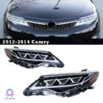 LED headlight assembly suitable for 1998-1999 models, 12V 55W 4000 lumens 6000K sequential turn signals, DRL retrofit/upgrade - white. - Image 7