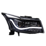 Dedicated 06-10 Chevrolet Aveo 12V 30W LED headlight assembly upgrade with three-eye design - one pair of three-cover headlights - Image 2