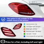 Taillight modification for 2015-2021 Mercedes-Benz C-Class W205 models: Maybach diamond taillights, LED daytime running lights, and turn signals - Pre-LCI - Image 7