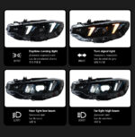 DBH Auto Parts for BMW 2014-2020 4 Series F32 F33 F36 M3 M4 F80 F82 Snake-Eye Style Yellow-White Dual-Color Headlights - F82 Ten-Pin, Correct - Image 3