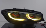 Upgraded tri-color LED headlights for BMW G30 G38 2018-2022, dual-color (white, yellow, amber) DRL plug-and-play - tri-color - Image 3