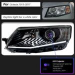Suitable for Volkswagen 11-13 Touareg headlight assembly upgrade with LED daytime running lights, bi-xenon projector headlights - cool white - Image 7