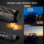 RGBW LED Rock Light Kit, APP and Remote Controlled, Off-Road Vehicle Underbody Lights, Waterproof Underbody Lights, Suitable for Jeeps, ATVs, UTVs, Trucks - RB格, Customized - Image 3