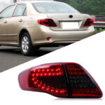 Toyota Prado (Land Cruiser 120) 2003-2009 model LED taillight assembly, LED daytime running lights and dynamic sequential turn signals - Black