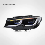 New Mini R50 headlight assembly with LED daytime running lights, sequential turn signals, 12V ABS material, compatible with R50/R52/R53 - R50 / R52 / R53 full LED headlights (single side). - Image 3